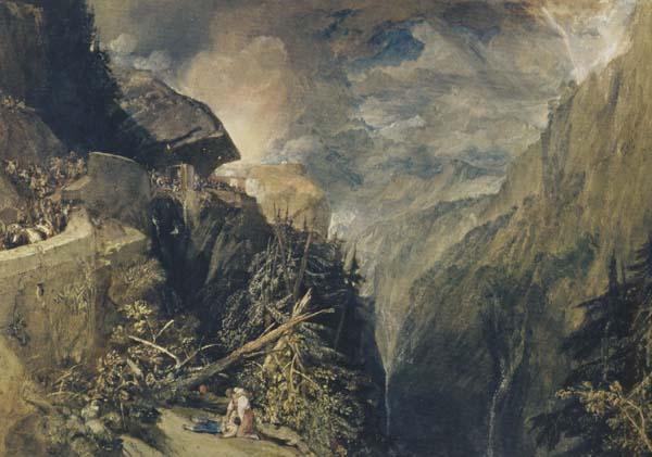 Joseph Mallord William Truner The Battle of For Rock Val d Aouste,Piedmont (mk47) France oil painting art